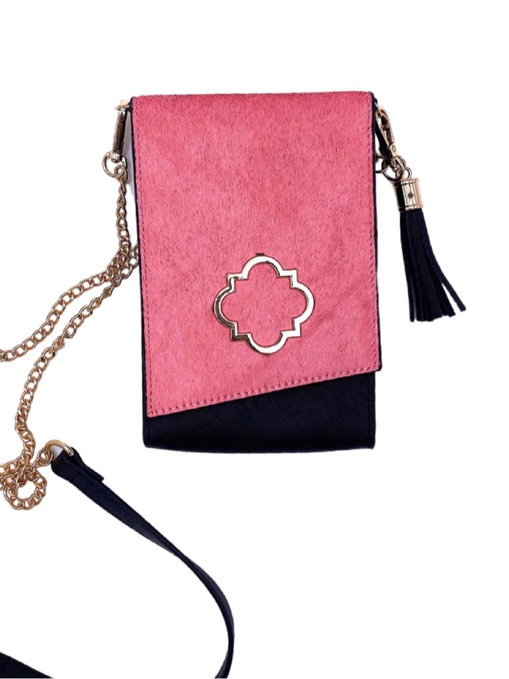 Crossbody Phone Bag with Gold Accent